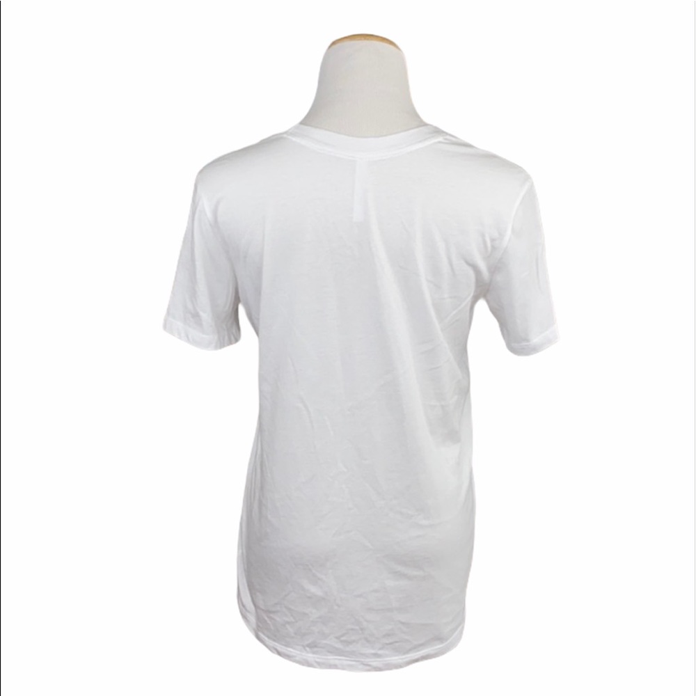 Fabletics White Love Peace Laughter Crew Neck Tee - Picture 6 of 12